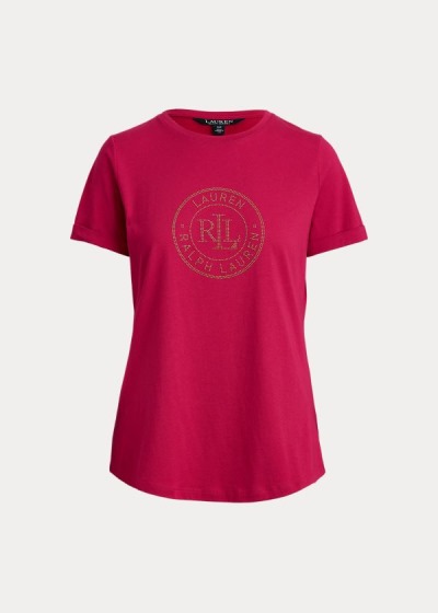 Women's Ralph Lauren Logo Cotton T Shirts | 953416YOV